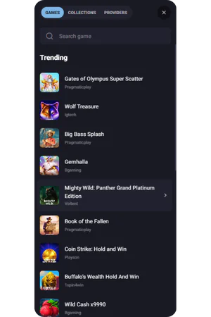 Slot Lounge Casino search function