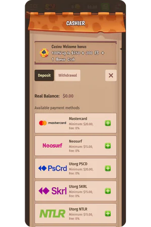 StoneVegas Casino deposit interface