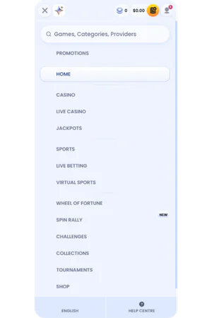 CasinoLab navigation menu