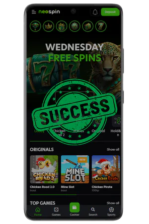 Neospin Casino successful registration confirmation