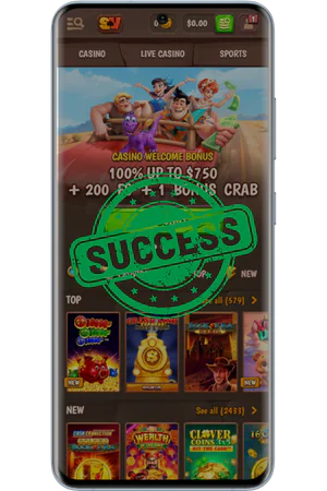 StoneVegas Casino successful registration confirmation